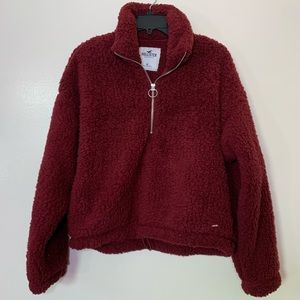 Hollister Half-Zip Sherpa Sweatshirt